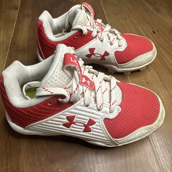 Under Armour Boys Leadoff Low RM Jr. Baseball Cleats Scarlet/White 10K - Picture 3 of 8